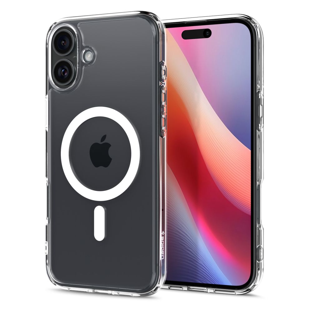 Spigen Ultra Hybrid MagSafe dėklas iPhone 16 – baltas