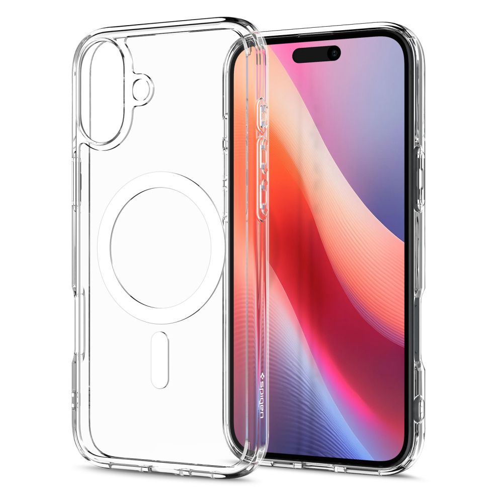 Spigen Ultra Hybrid MagSafe dėklas iPhone 16 – baltas