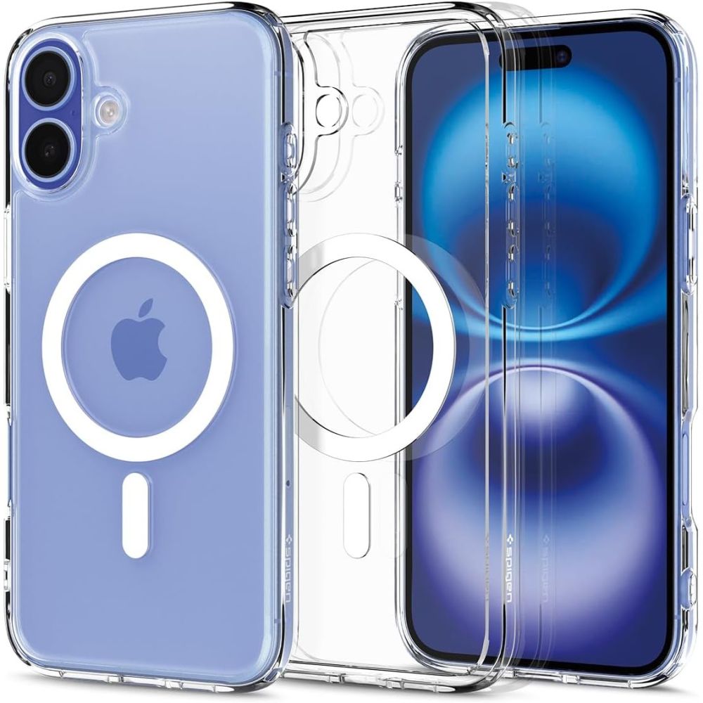 Spigen Ultra Hybrid MagSafe dėklas iPhone 16 – baltas