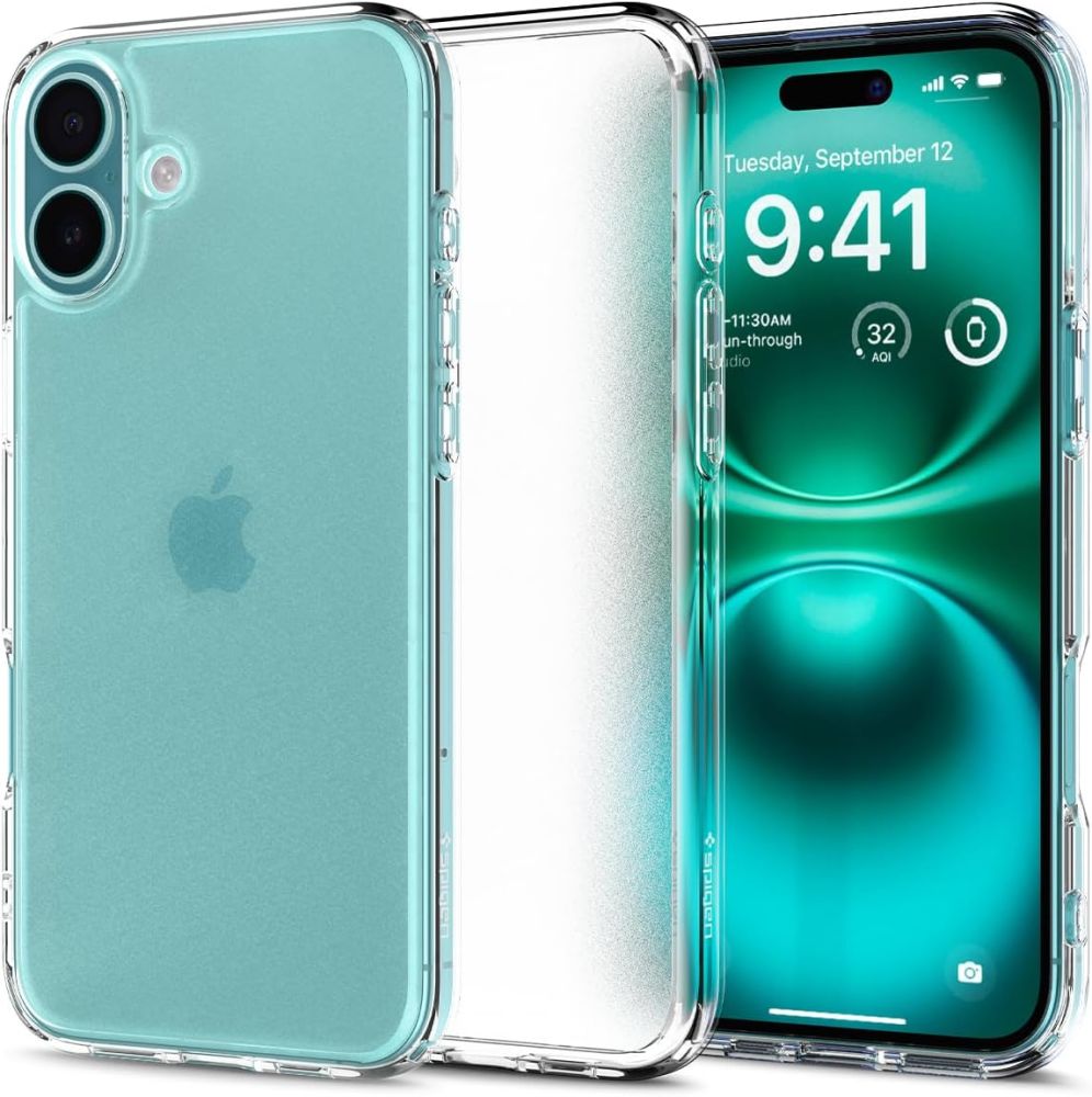 Spigen Ultra Hybrid dėklas iPhone 16 – skaidrus