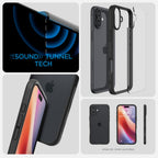 Spigen Ultra Hybrid dėklas iPhone 16 – juodas matinis