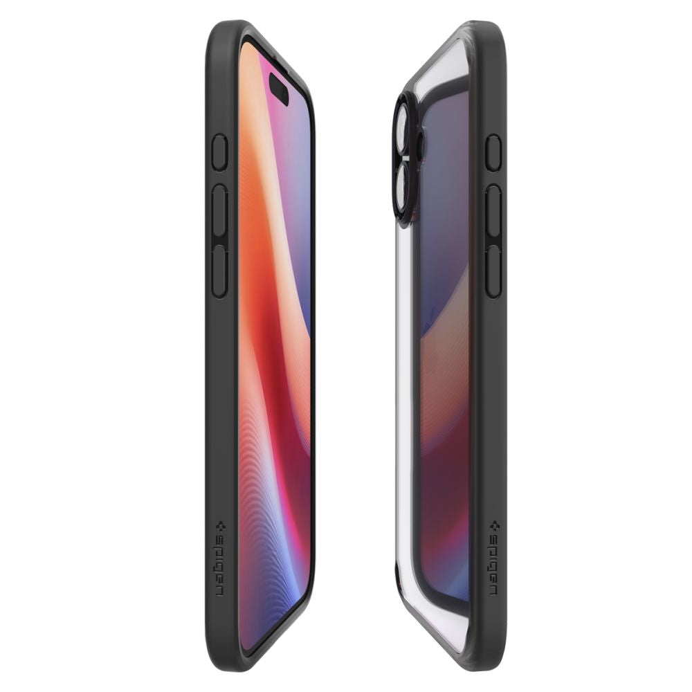 Spigen Ultra Hybrid dėklas iPhone 16 – juodas matinis