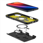 Spigen Tough Armor MagSafe dėklas su stovu iPhone 16 – juodas