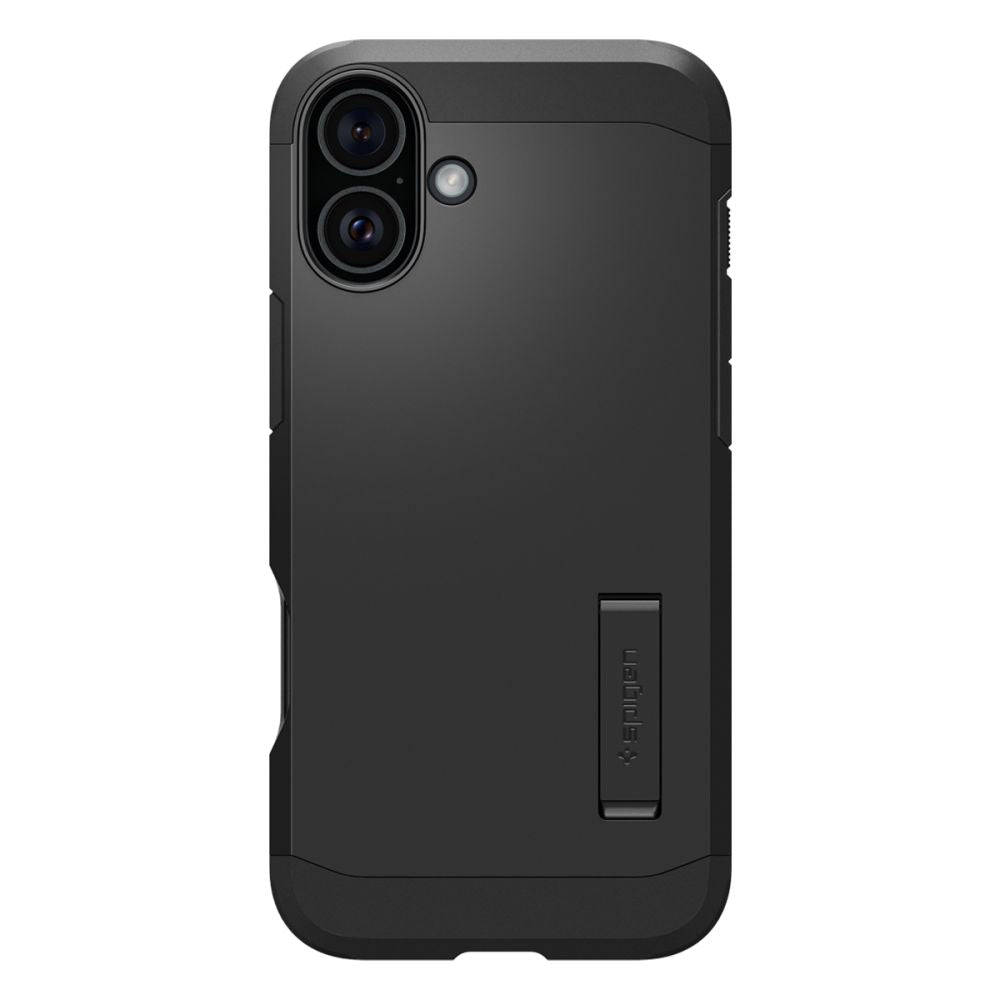 Spigen Tough Armor MagSafe dėklas su stovu iPhone 16 – juodas