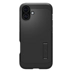 Spigen Tough Armor MagSafe dėklas su stovu iPhone 16 – juodas