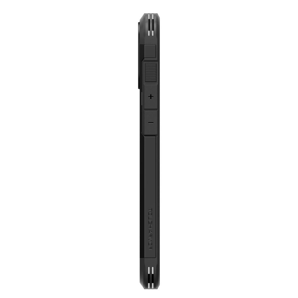 Spigen Tough Armor MagSafe dėklas su stovu iPhone 16 – juodas