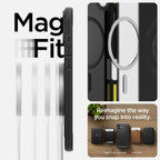 Spigen Rugged Armor MagSafe dėklas iPhone 16 – juodas