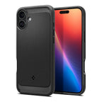 Spigen Rugged Armor MagSafe dėklas iPhone 16 – juodas