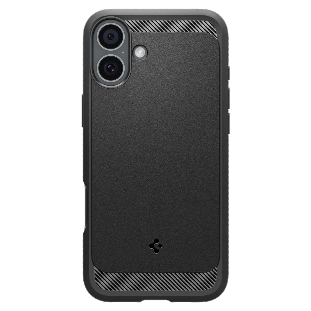 Spigen Rugged Armor MagSafe dėklas iPhone 16 – juodas