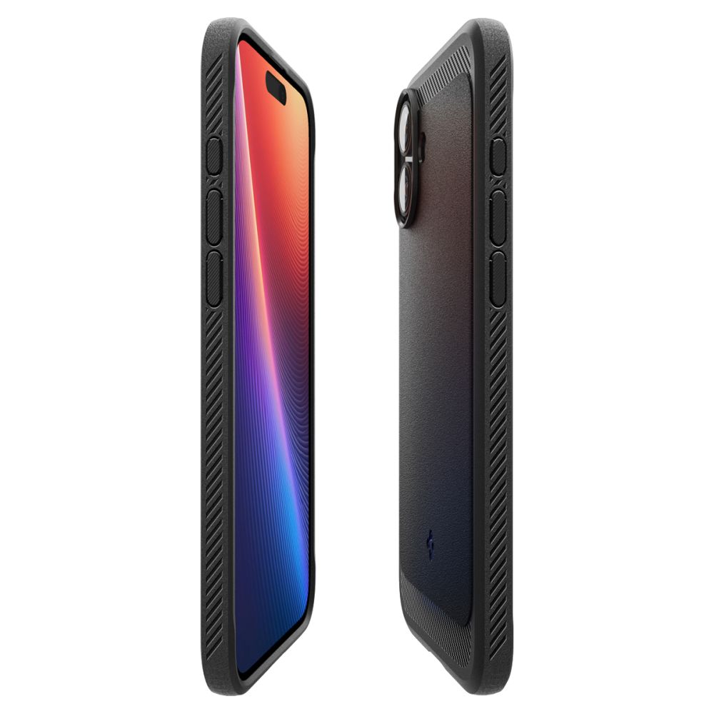 Spigen Rugged Armor MagSafe dėklas iPhone 16 – juodas