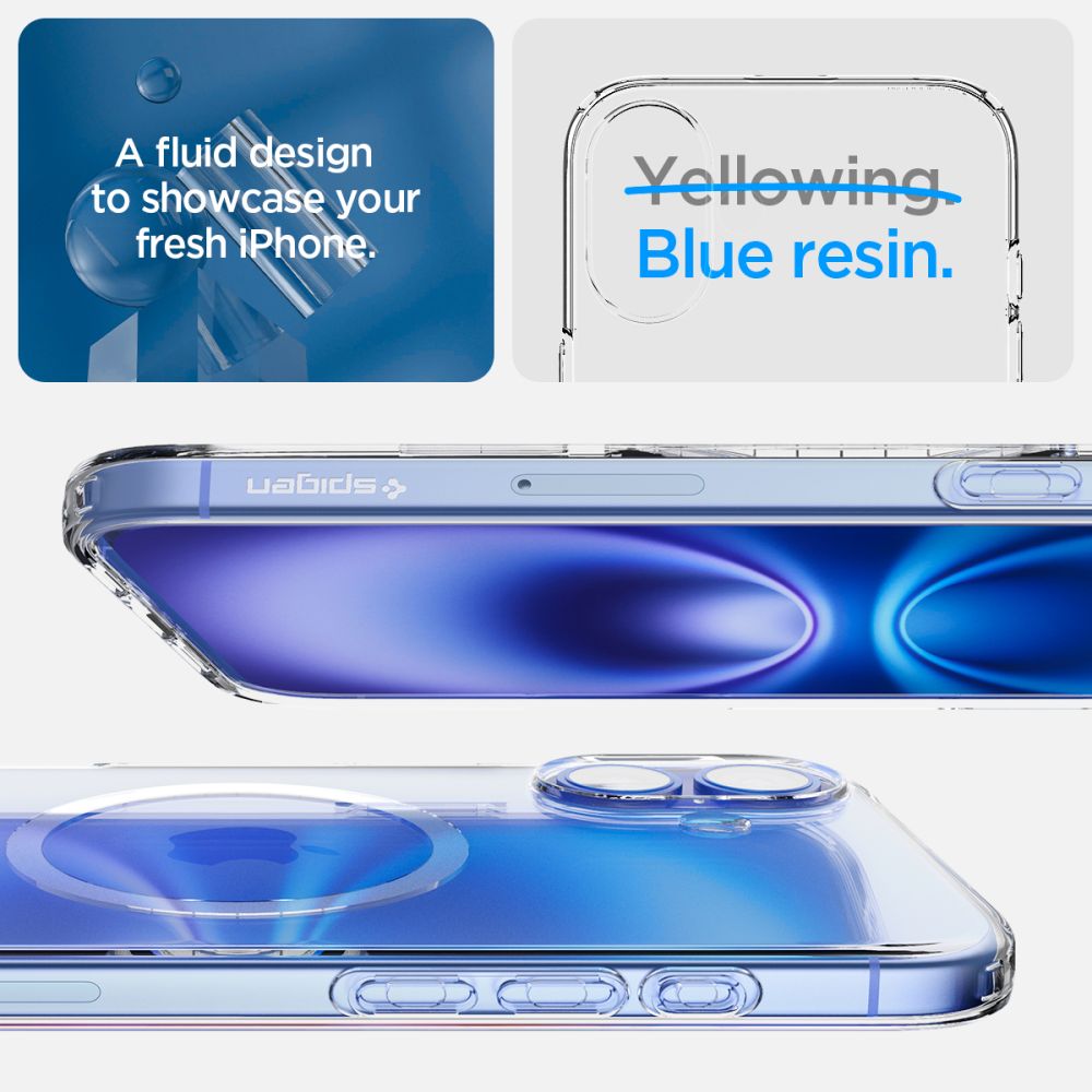 Spigen Liquid Crystal MagSafe dėklas iPhone 16 – skaidrus