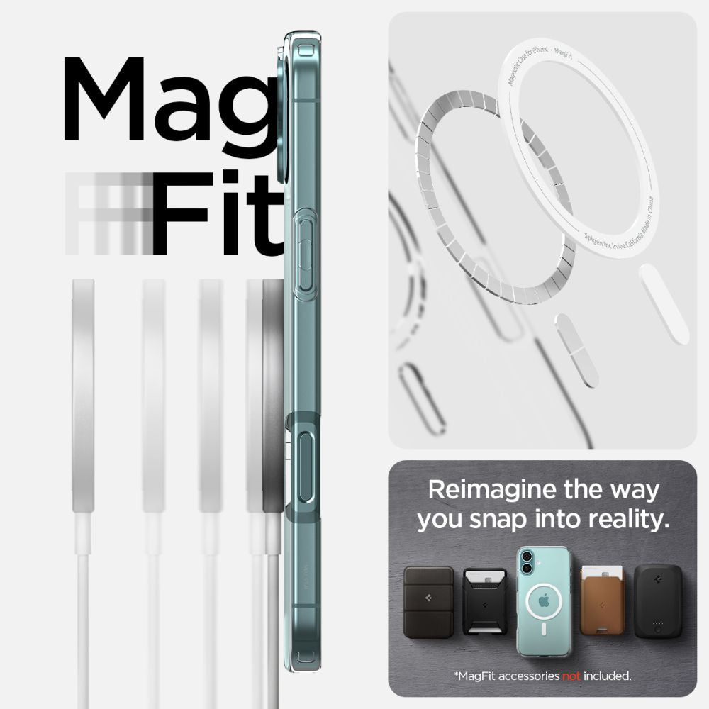 Spigen Liquid Crystal MagSafe dėklas iPhone 16 – skaidrus