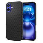 Spigen Liquid Air dėklas iPhone 16 – juodas