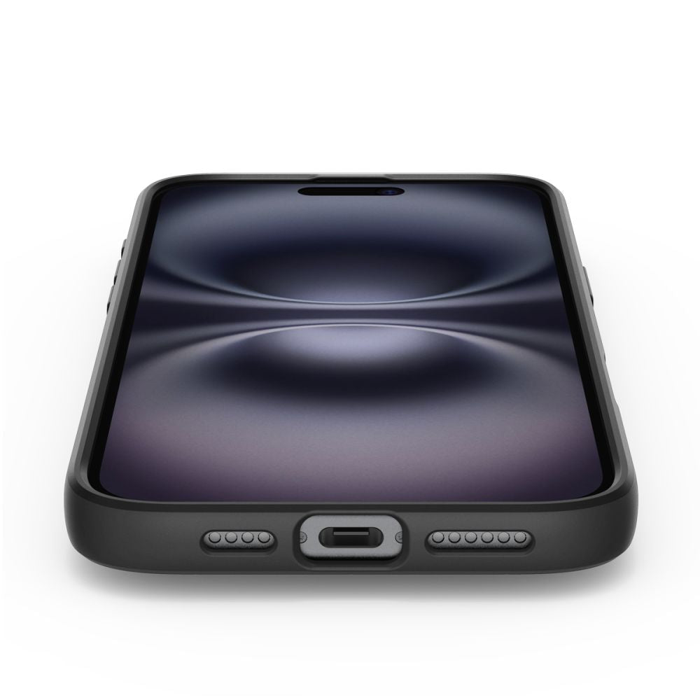 Spigen Liquid Air dėklas iPhone 16 – juodas