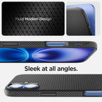 Spigen Liquid Air dėklas iPhone 16 – juodas