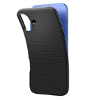 Spigen Liquid Air dėklas iPhone 16 – juodas