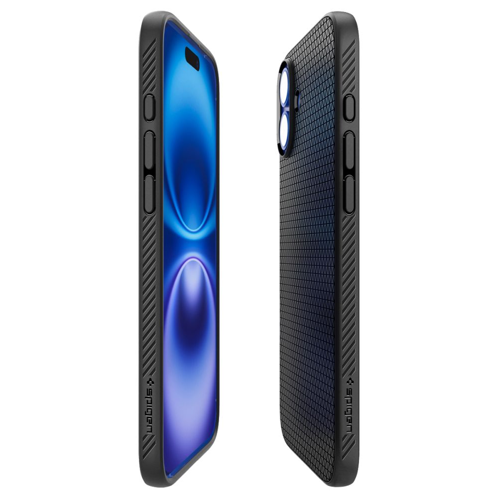 Spigen Liquid Air dėklas iPhone 16 – juodas