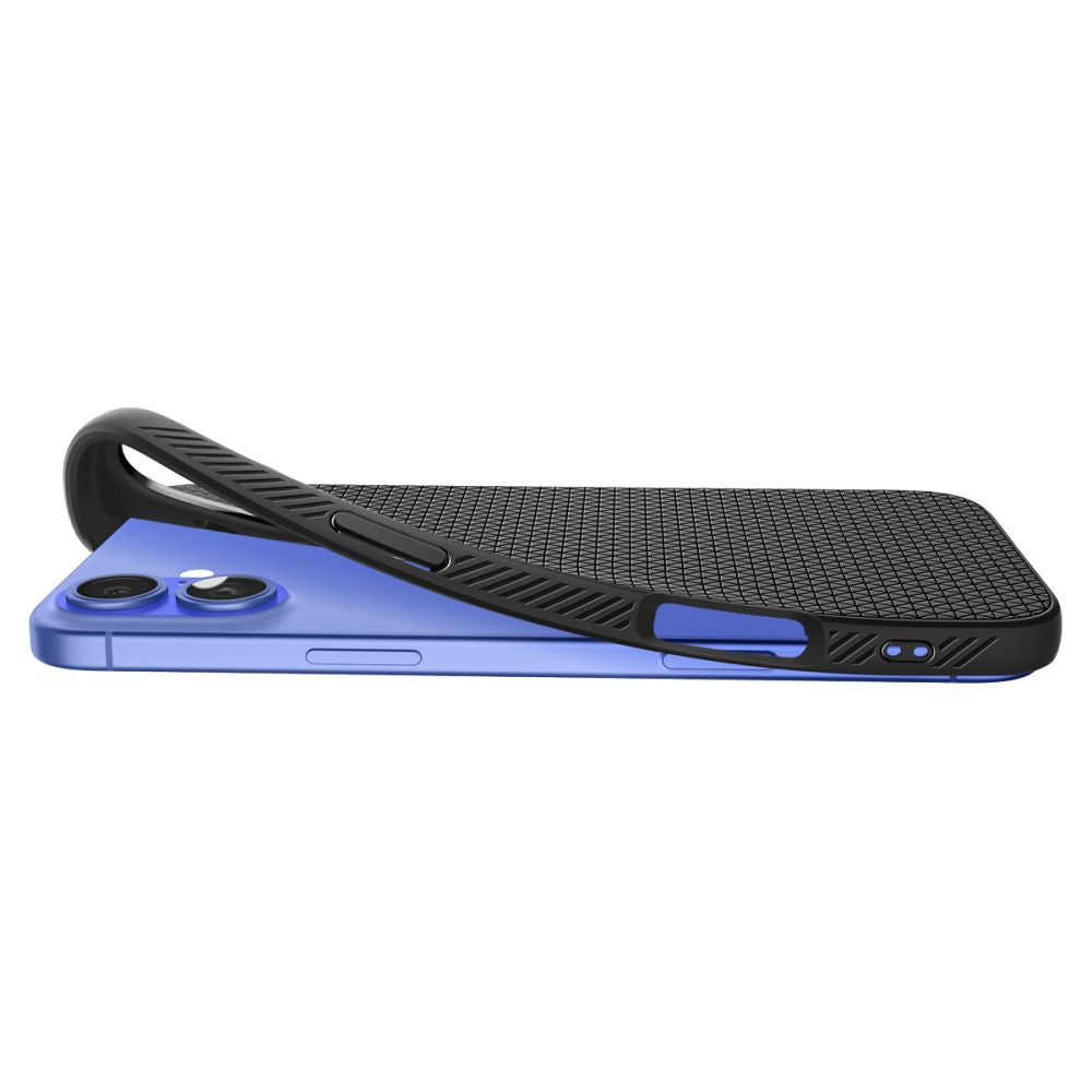 Spigen Liquid Air dėklas iPhone 16 – juodas