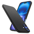 Spigen Liquid Air dėklas iPhone 16 – juodas