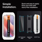 Spigen grūdintas stiklas iPhone 16 Pro / 17 / 17 Pro (2 vnt.)