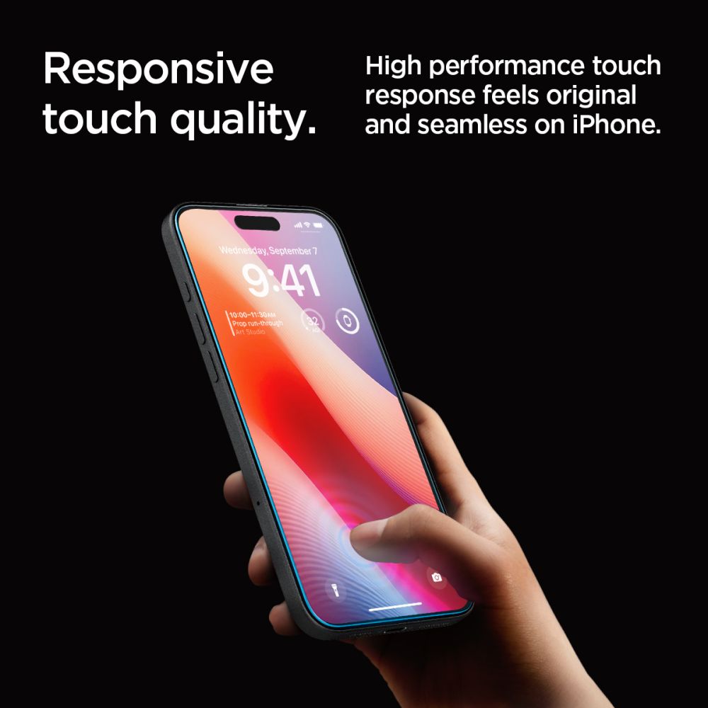 Spigen grūdintas stiklas iPhone 16 Pro / 17 / 17 Pro (2 vnt.)
