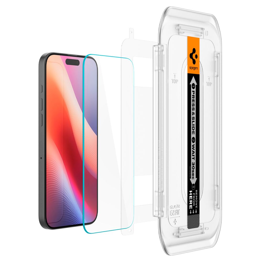 Spigen grūdintas stiklas iPhone 16 Pro / 17 / 17 Pro (2 vnt.)