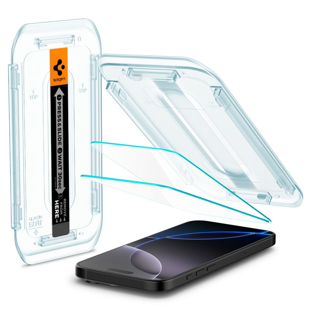 Spigen grūdintas stiklas iPhone 16 Pro / 17 / 17 Pro (2 vnt.)