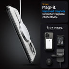 Spigen Ultra Hybrid MagSafe dėklas iPhone 16 Pro – skaidrus