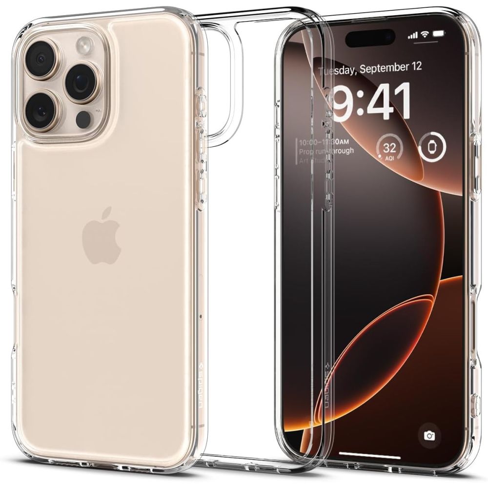 Spigen Ultra Hybrid dėklas iPhone 16 Pro – skaidrus