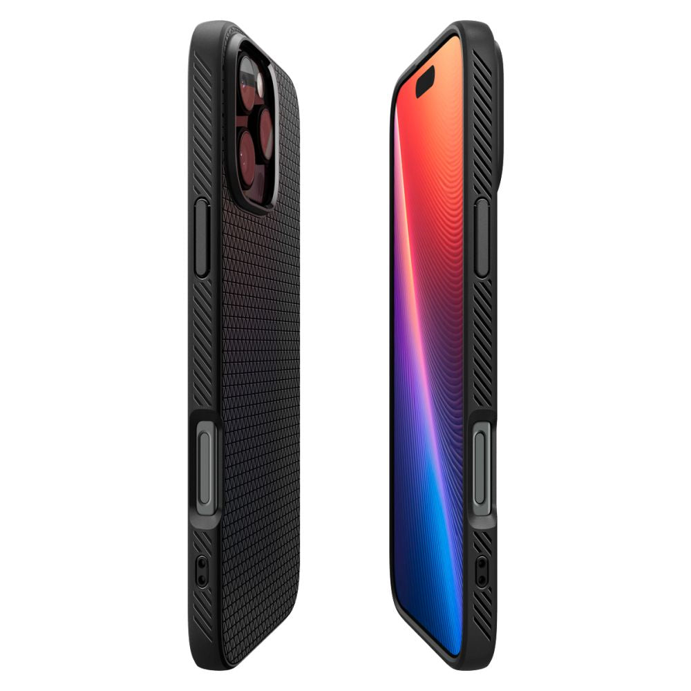 Spigen Liquid Air dėklas iPhone 16 Pro – juodas