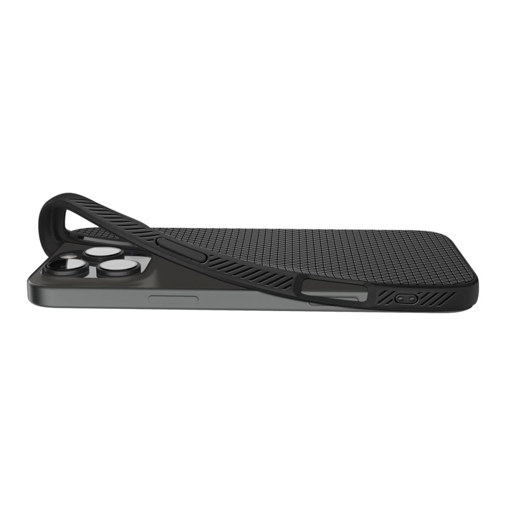 Spigen Liquid Air dėklas iPhone 16 Pro – juodas