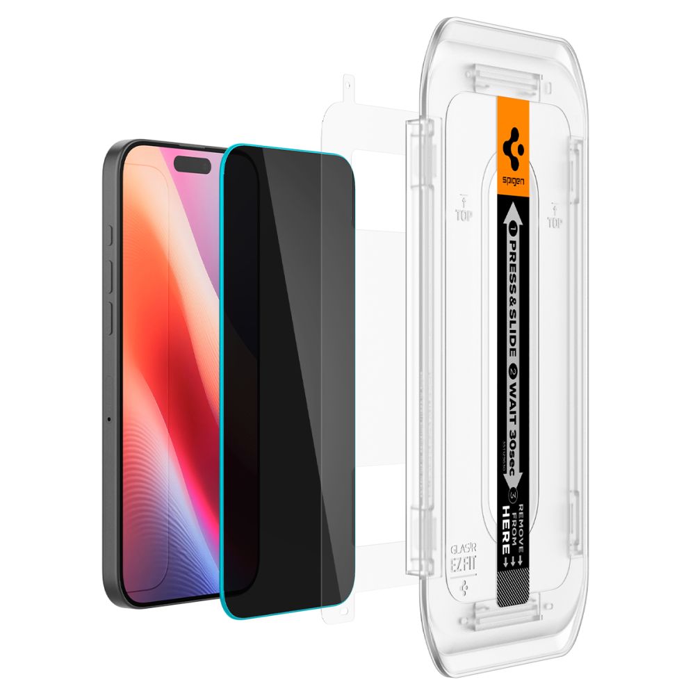 Spigen EZ Fit privatumo stiklas iPhone 16/17 Pro Max (2 vnt.)