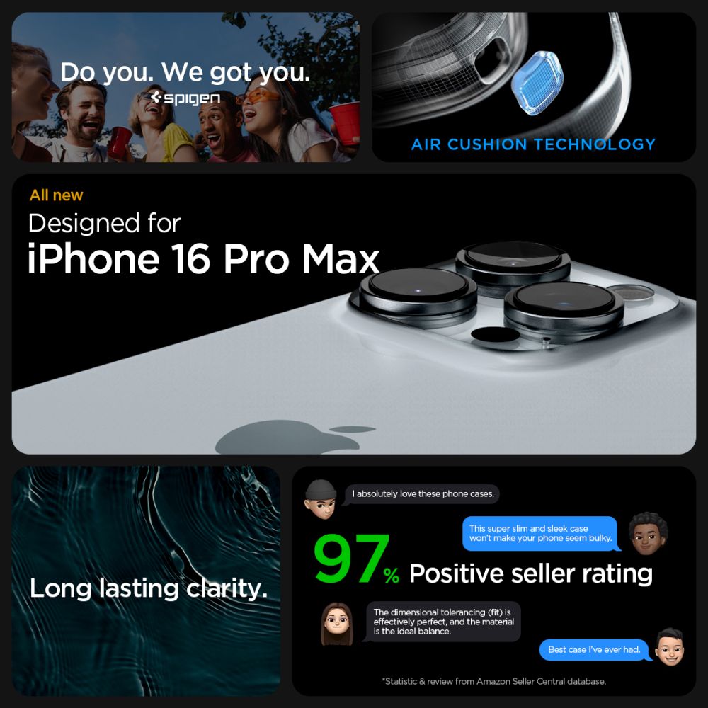 Spigen Ultra Hybrid dėklas iPhone 16 Pro Max – skaidrus