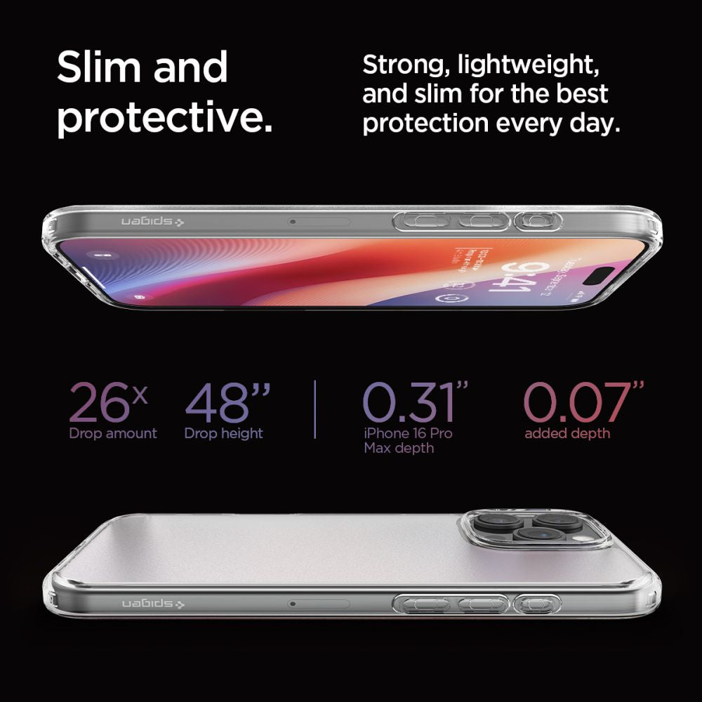 Spigen Ultra Hybrid dėklas iPhone 16 Pro Max – skaidrus
