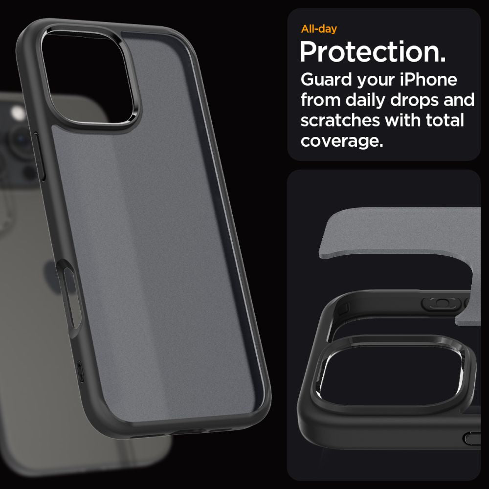 Spigen Ultra Hybrid dėklas iPhone 16 Pro Max – juodas