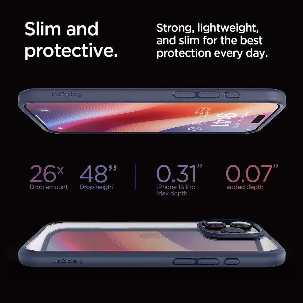 Spigen Ultra Hybrid dėklas iPhone 16 Pro Max – mėlynas