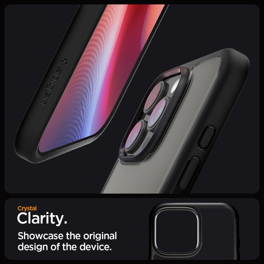 Spigen Ultra Hybrid dėklas iPhone 16 Pro Max – matinis juodas