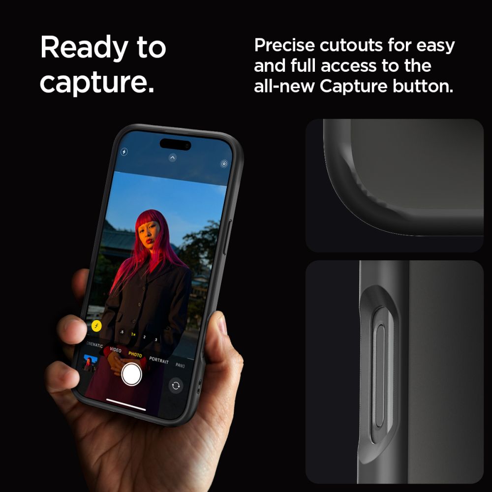 Spigen Ultra Hybrid dėklas iPhone 16 Pro Max – matinis juodas