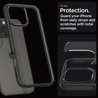 Spigen Ultra Hybrid dėklas iPhone 16 Pro Max – matinis juodas