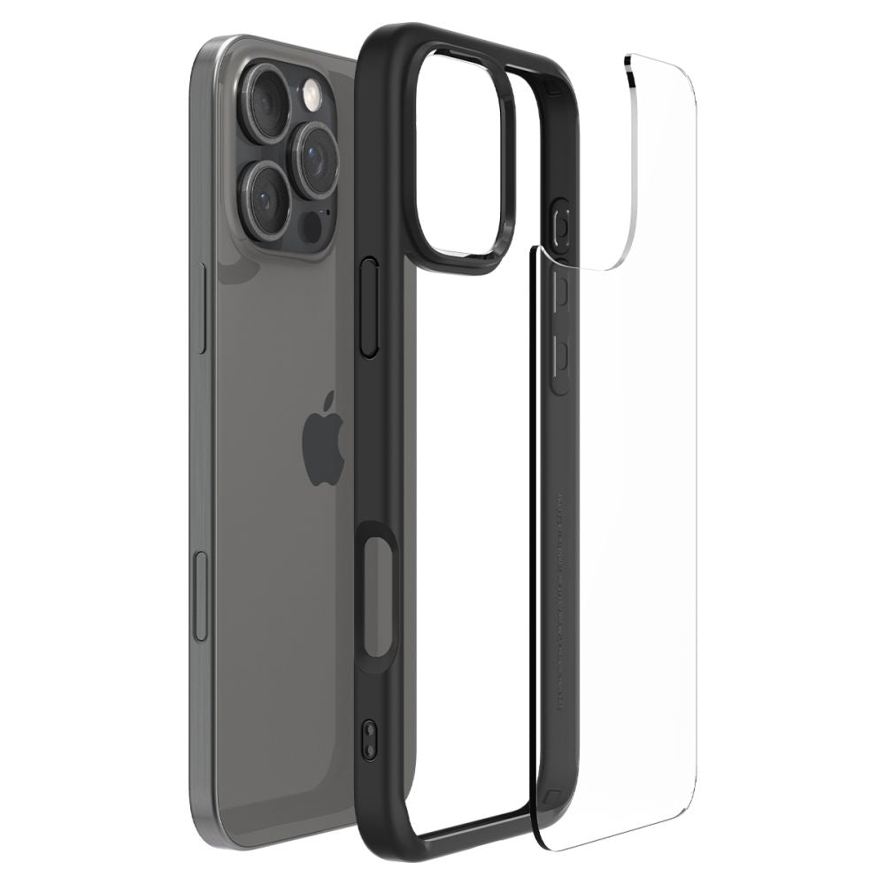 Spigen Ultra Hybrid dėklas iPhone 16 Pro Max – matinis juodas