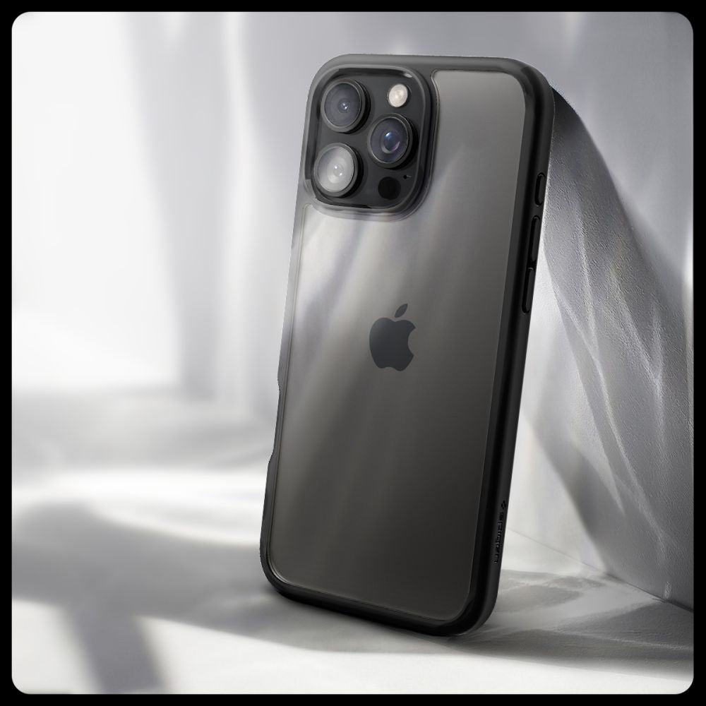 Spigen Ultra Hybrid dėklas iPhone 16 Pro Max – matinis juodas