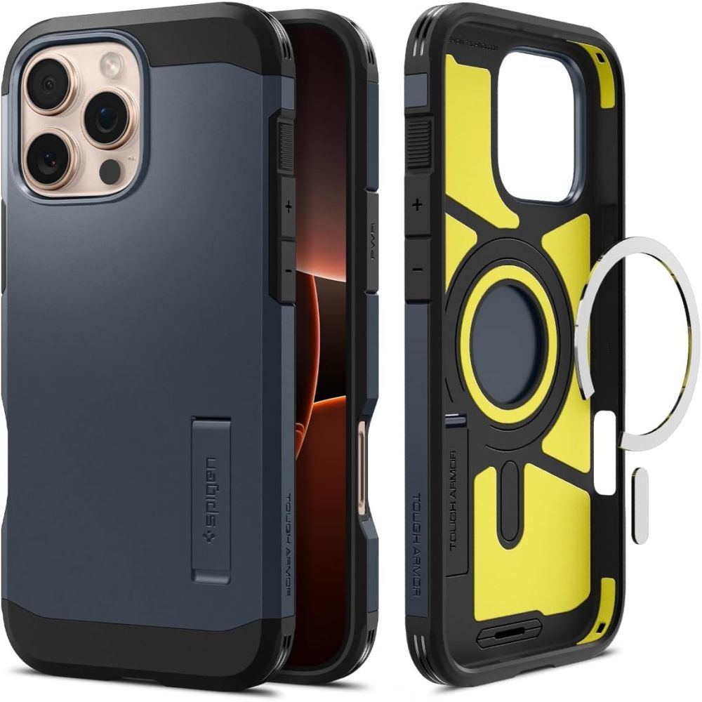 Spigen Tough Armor MagSafe dėklas iPhone 16 Pro Max – pilkas
