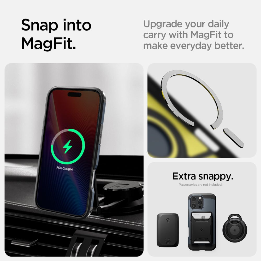 Spigen Tough Armor MagSafe dėklas iPhone 16 Pro Max – pilkas