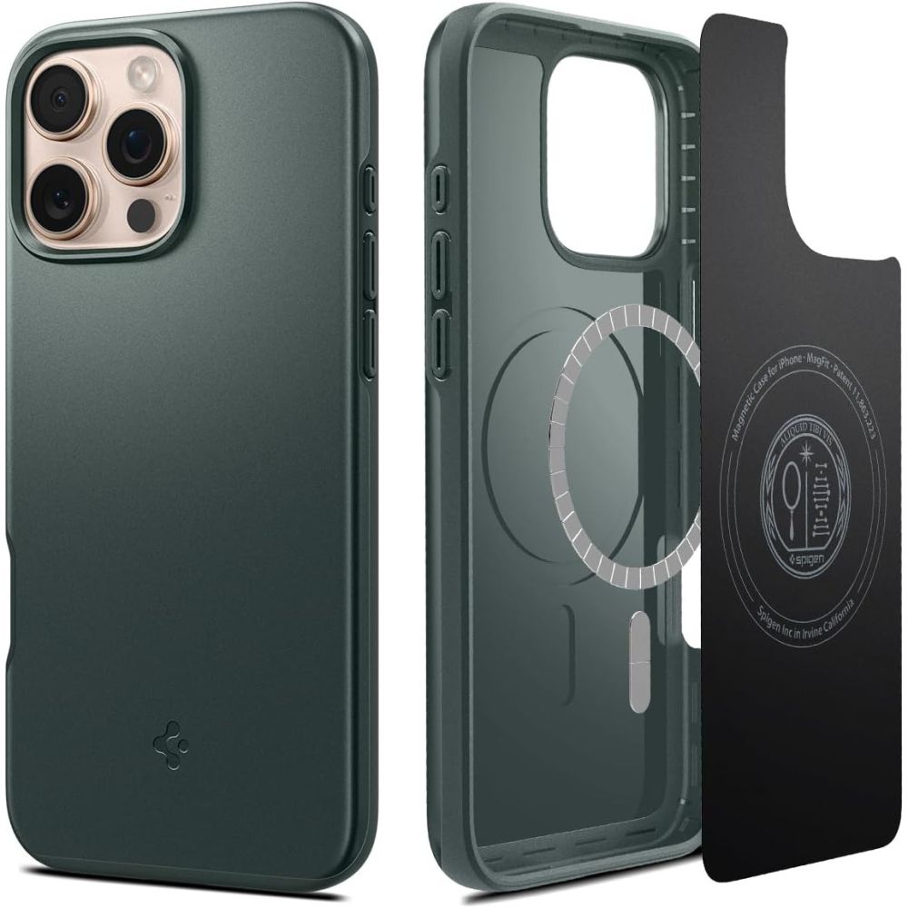 Spigen Thin Fit MagSafe dėklas iPhone 16 Pro Max – žalias
