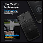 Spigen Optik Armor MagSafe dėklas iPhone 16 Pro Max – juodas