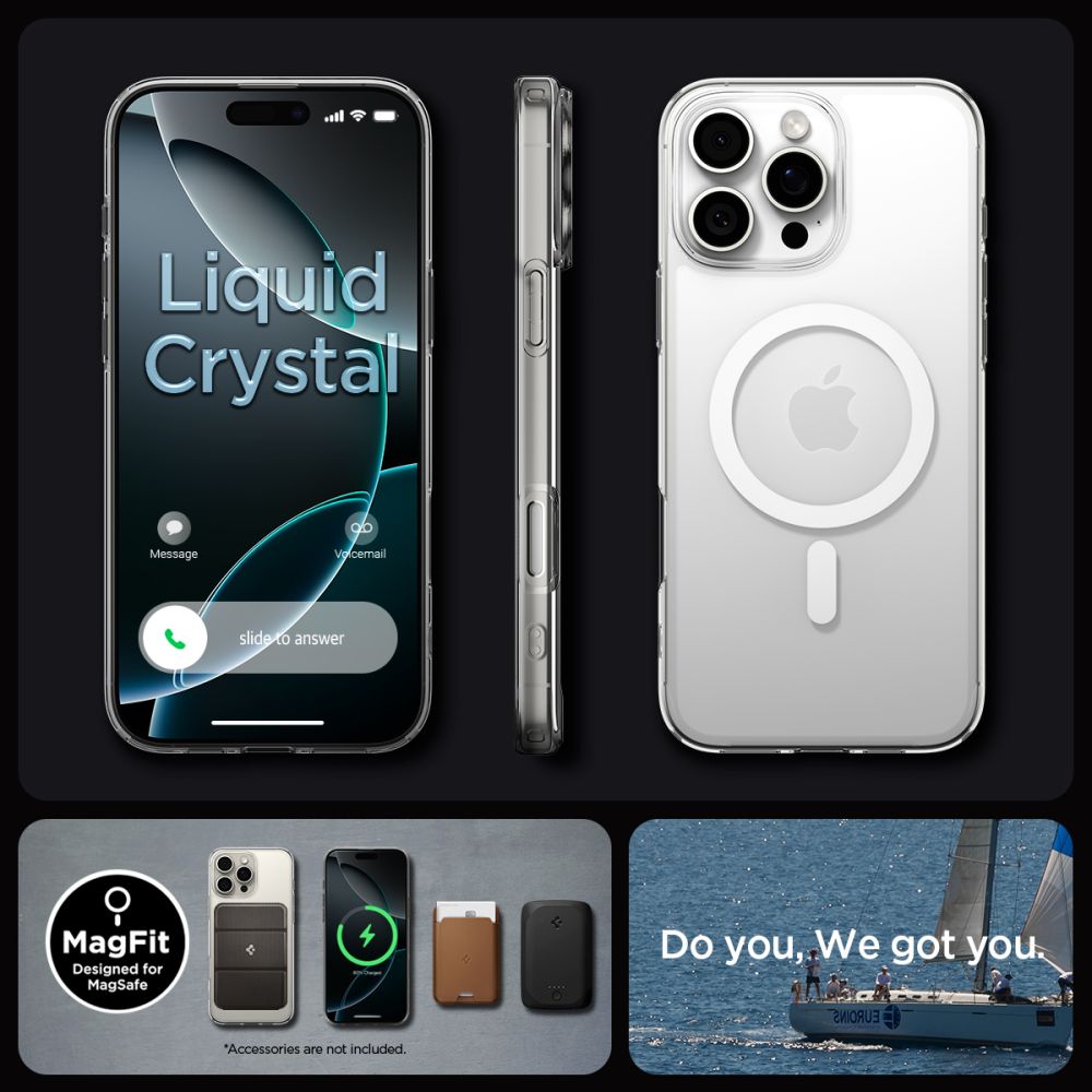 Spigen Liquid Crystal MagSafe dėklas iPhone 16 Pro Max – skaidrus