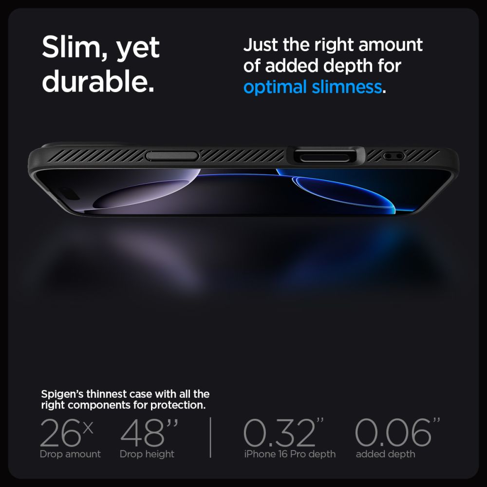 Spigen Liquid Air dėklas iPhone 16 Pro Max – juodas