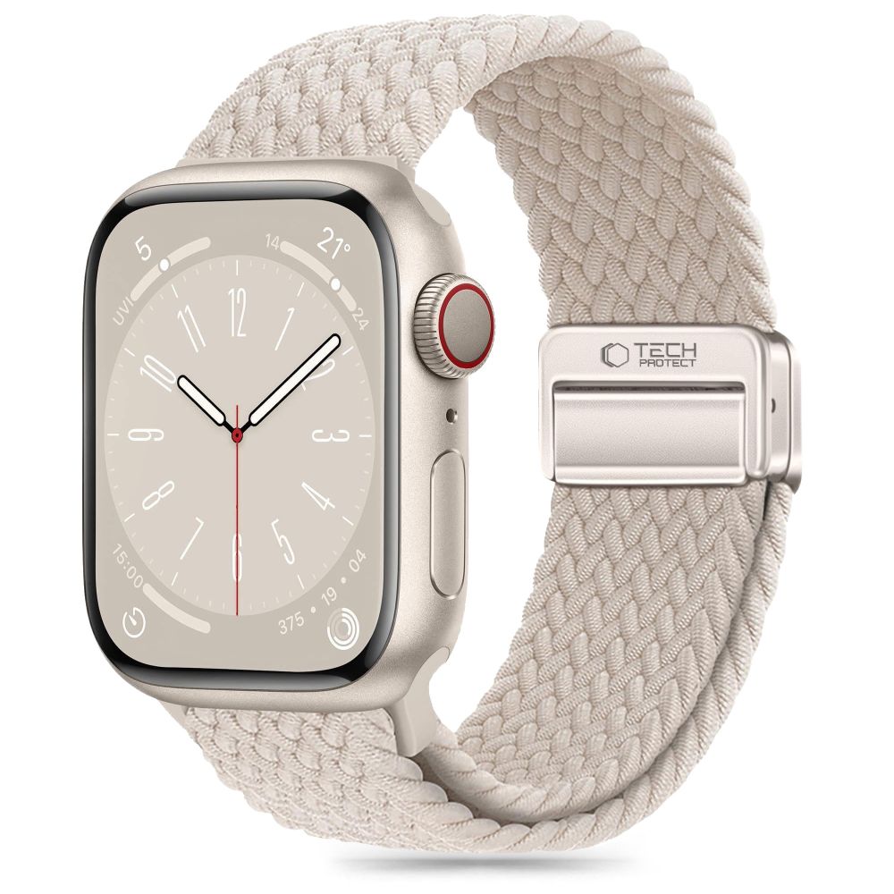 Tech-Protect Nylonmag dirželis, skirtas Apple Watch 4/5/6/7/8/9/SE (38/40/41 mm) – smėlio spalvos -- Apple Watch 4