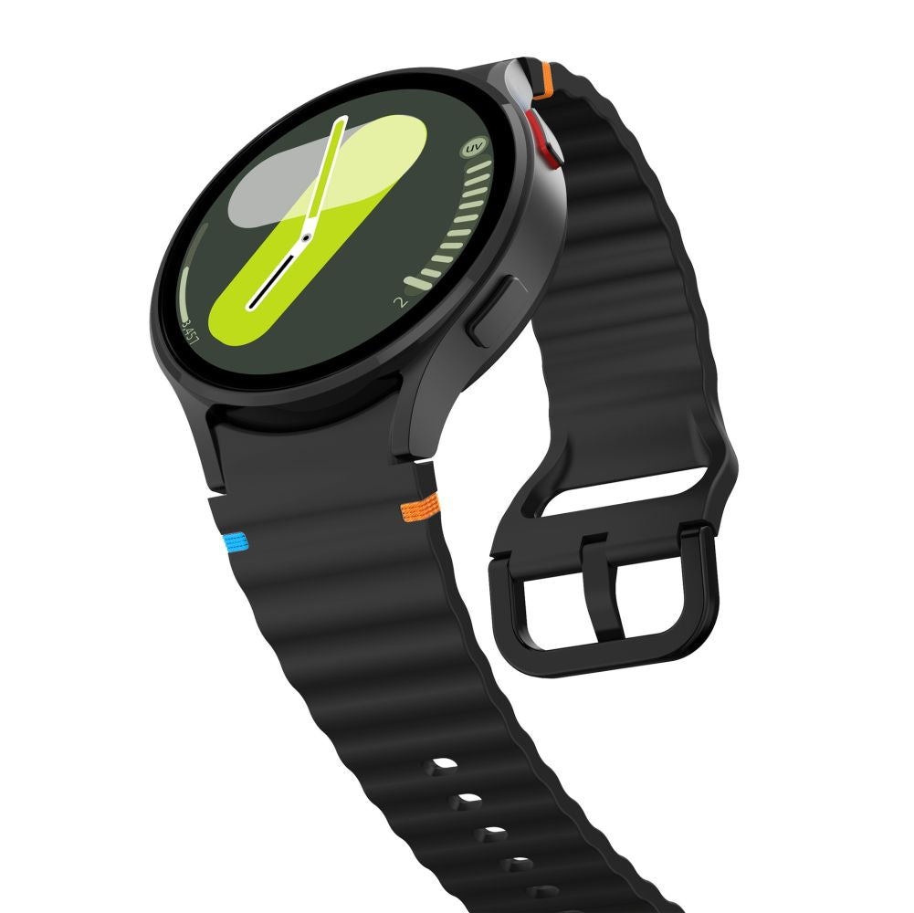 Tech-Protect silikoninis sportinis dirželis, skirtas Samsung Galaxy Watch 4 / 5 / 5 Pro / 6 / 7 / FE - juodas -- Samsung...