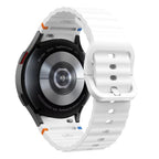 Tech-Protect silikoninis sportinis dirželis, skirtas Samsung Galaxy Watch 4 / 5 / 5 Pro / 6 / 7 / FE - baltas -- Samsung...